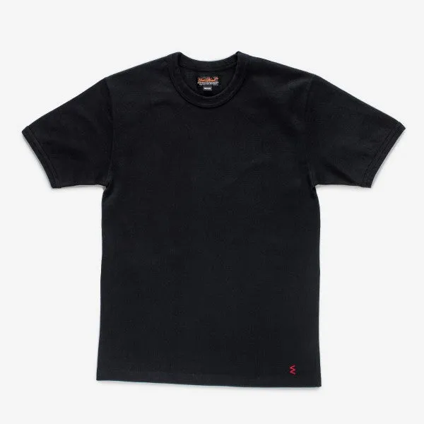 11oz Cotton Knit Crew Neck T-Shirt - Black IHT-1600-BLK