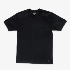 11oz Cotton Knit Crew Neck T-Shirt - Black IHT-1600-BLK