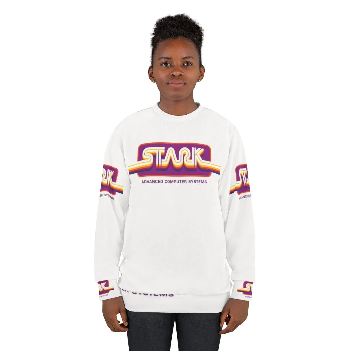 1980s Stark Technologies Computer Graphics Sweatshirt - Retro Gaming Marvel Tee