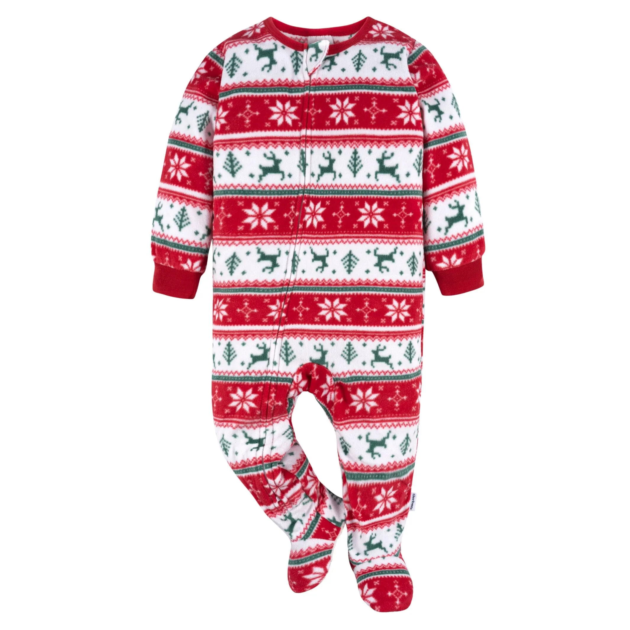 2-Pack Baby & Toddler Neutral Deer Fair Isle Fleece Pajamas