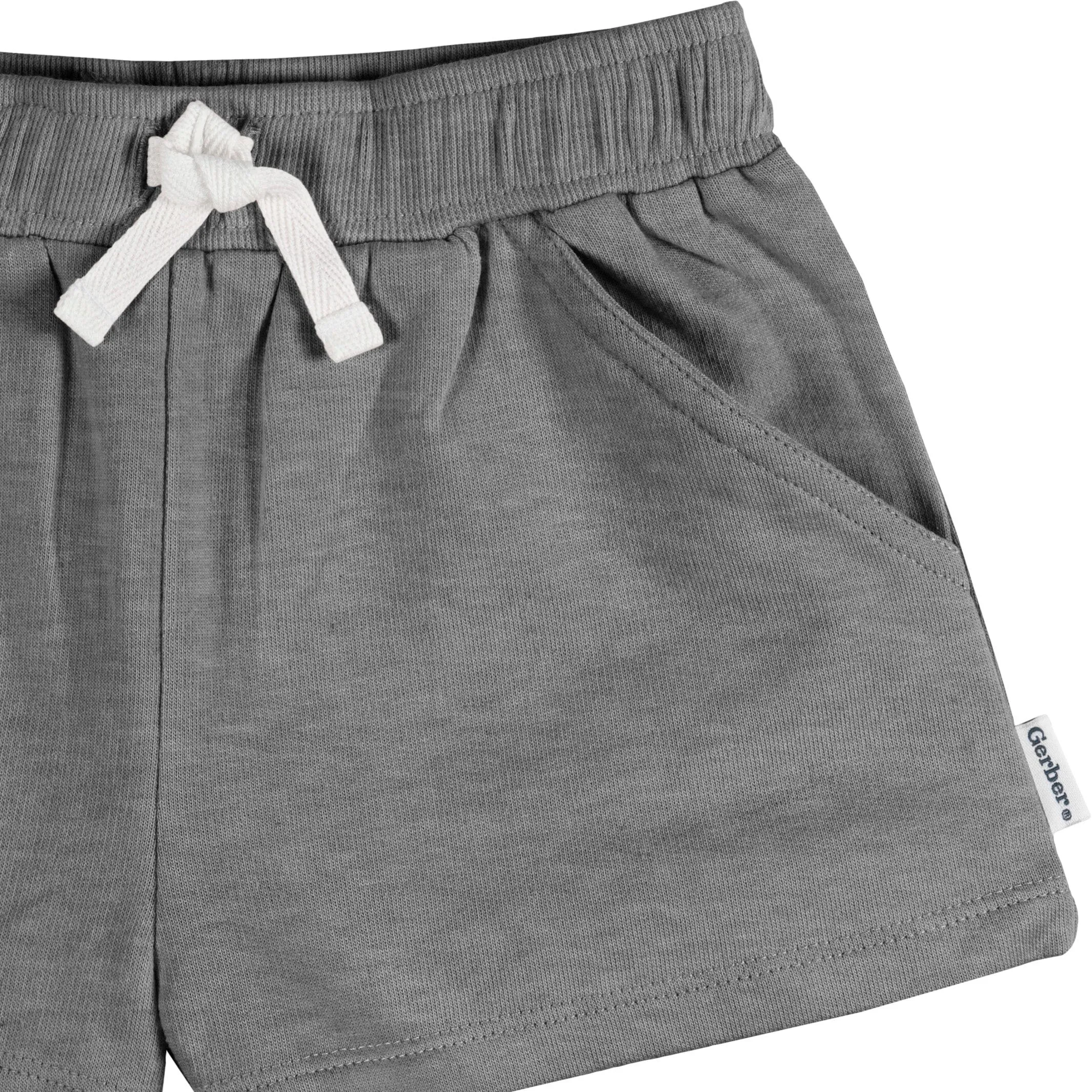 3-Pack Baby & Toddler Girls Dark Grey, Oatmeal, & Green Knit Shorts