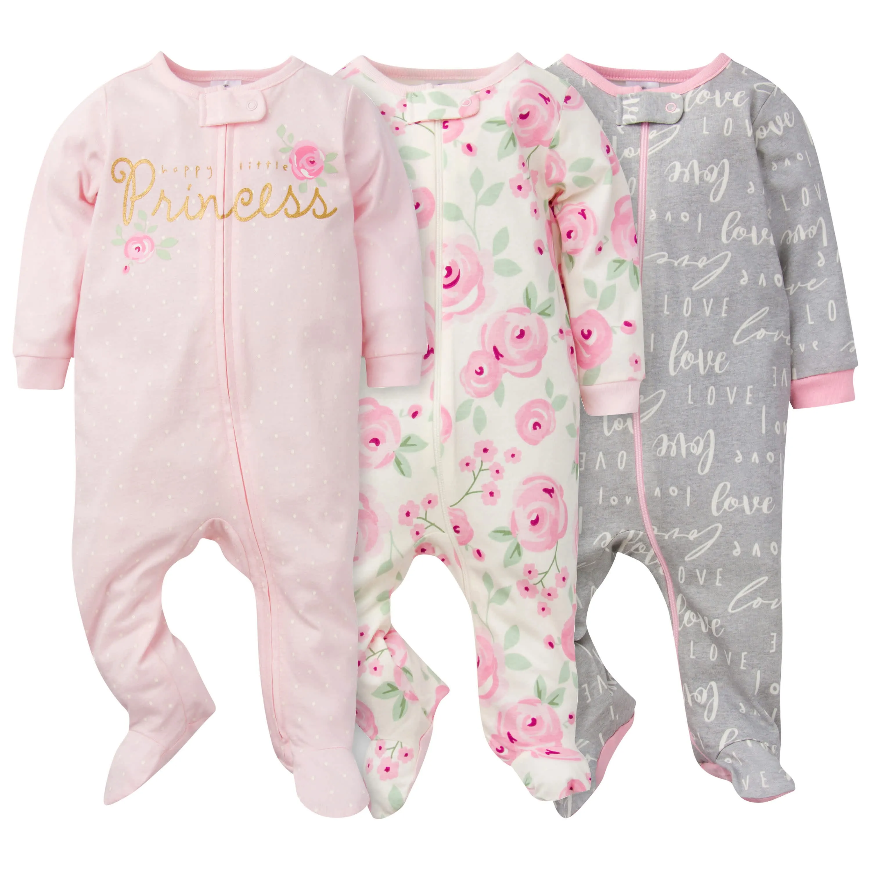 3-Pack Baby Girls Floral Sleep 'N Plays