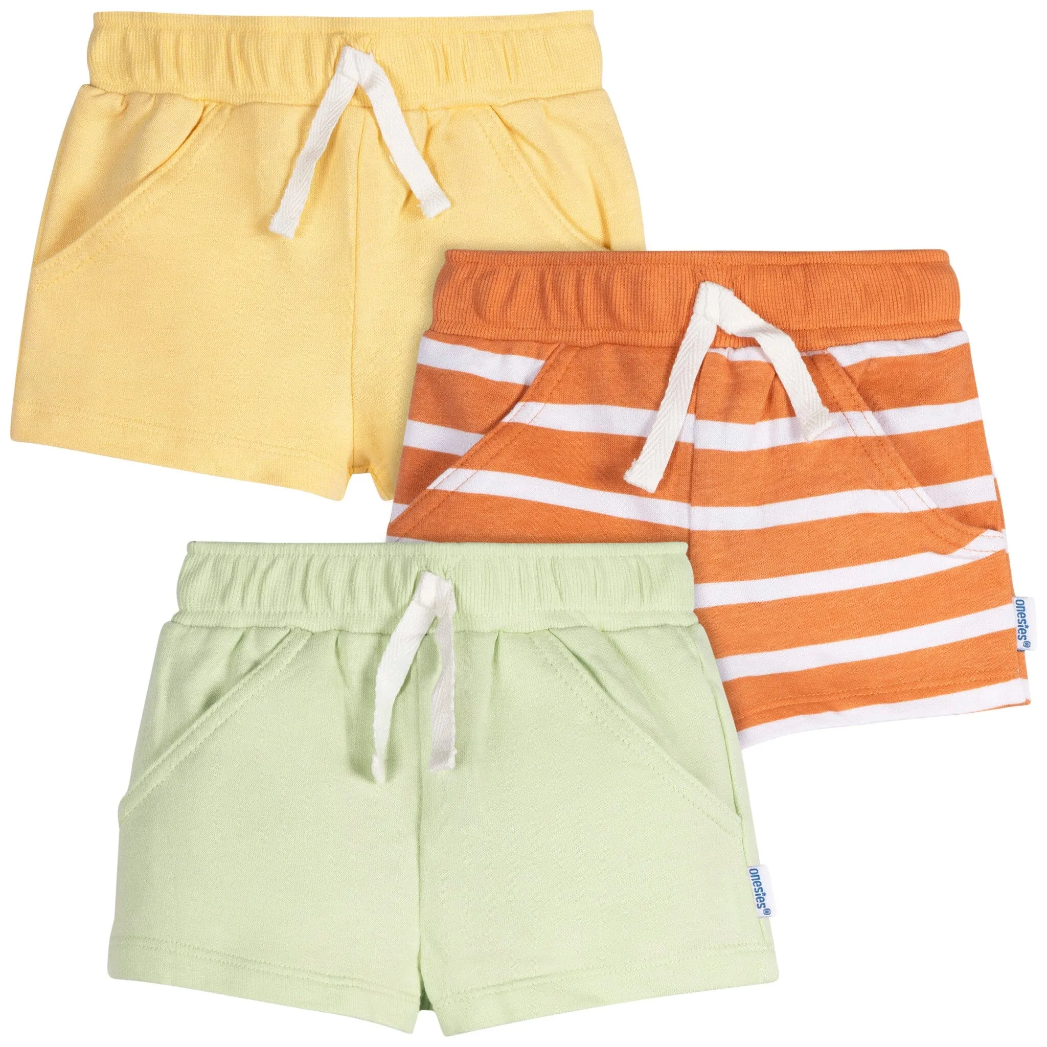 3-Pack Baby Neutral Stripes Shorts