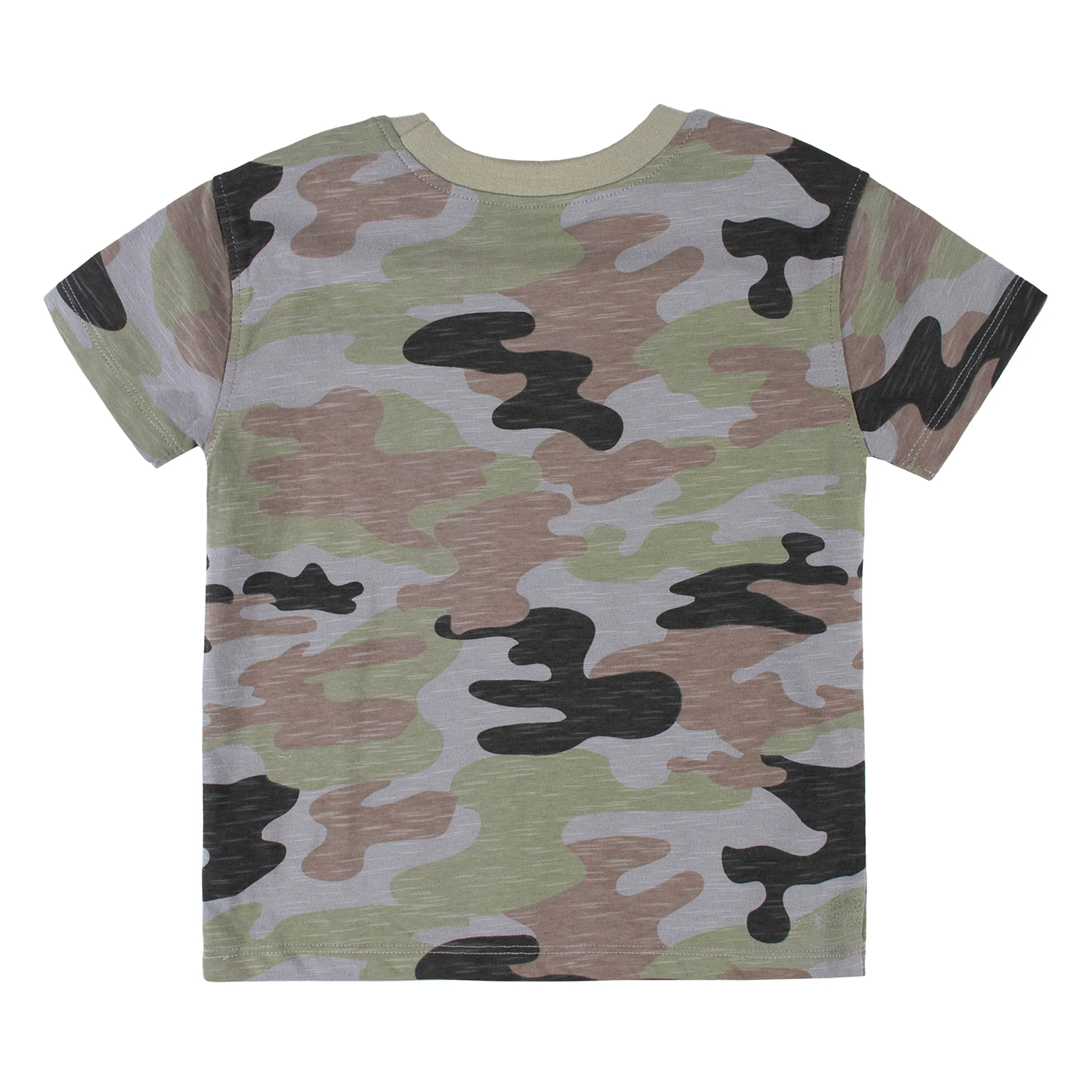 3-Pack Infant & Toddler Boys Camo & Gray Short Sleeve Tees