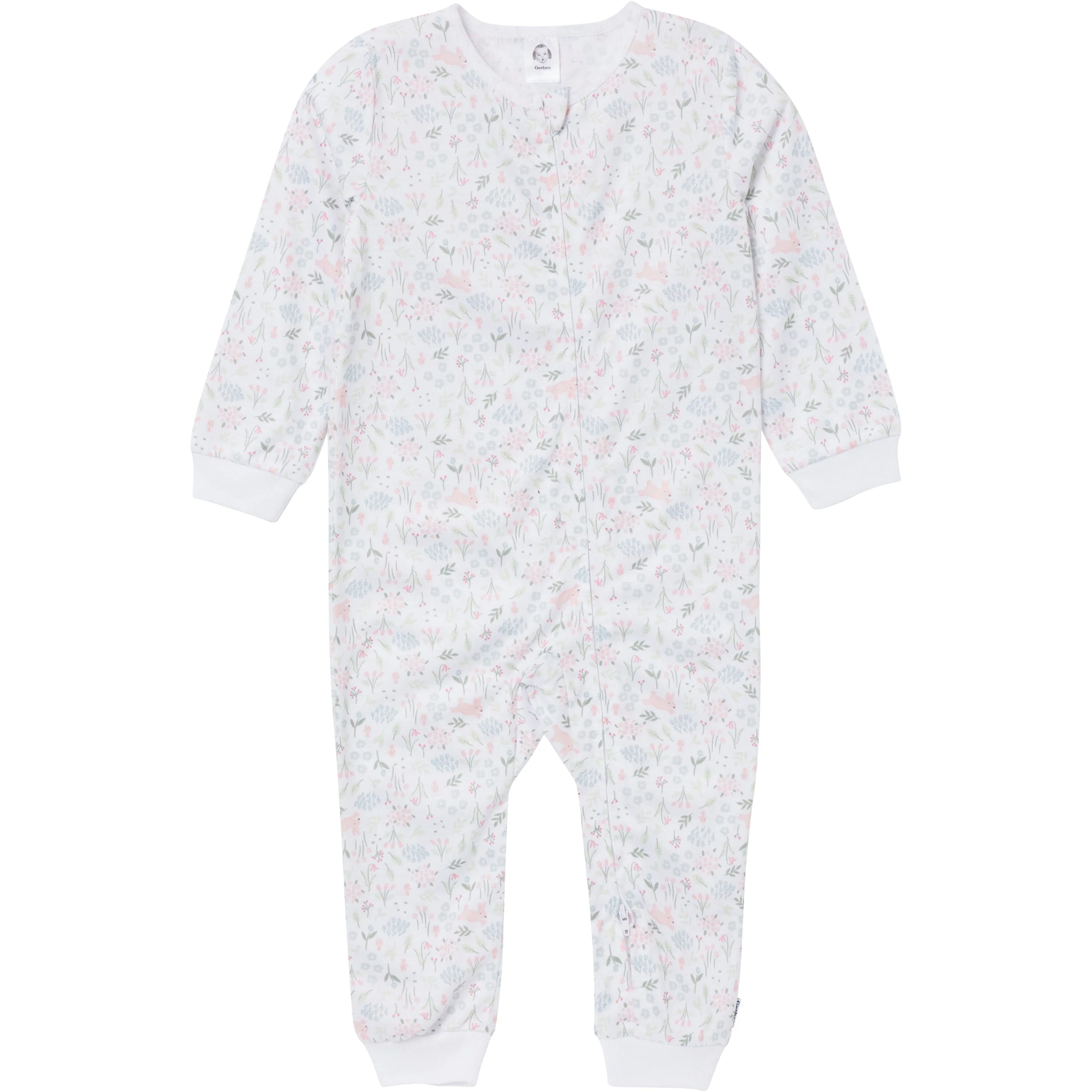 3-Pack Infant & Toddler Girls Bunnies Footless Pajamas