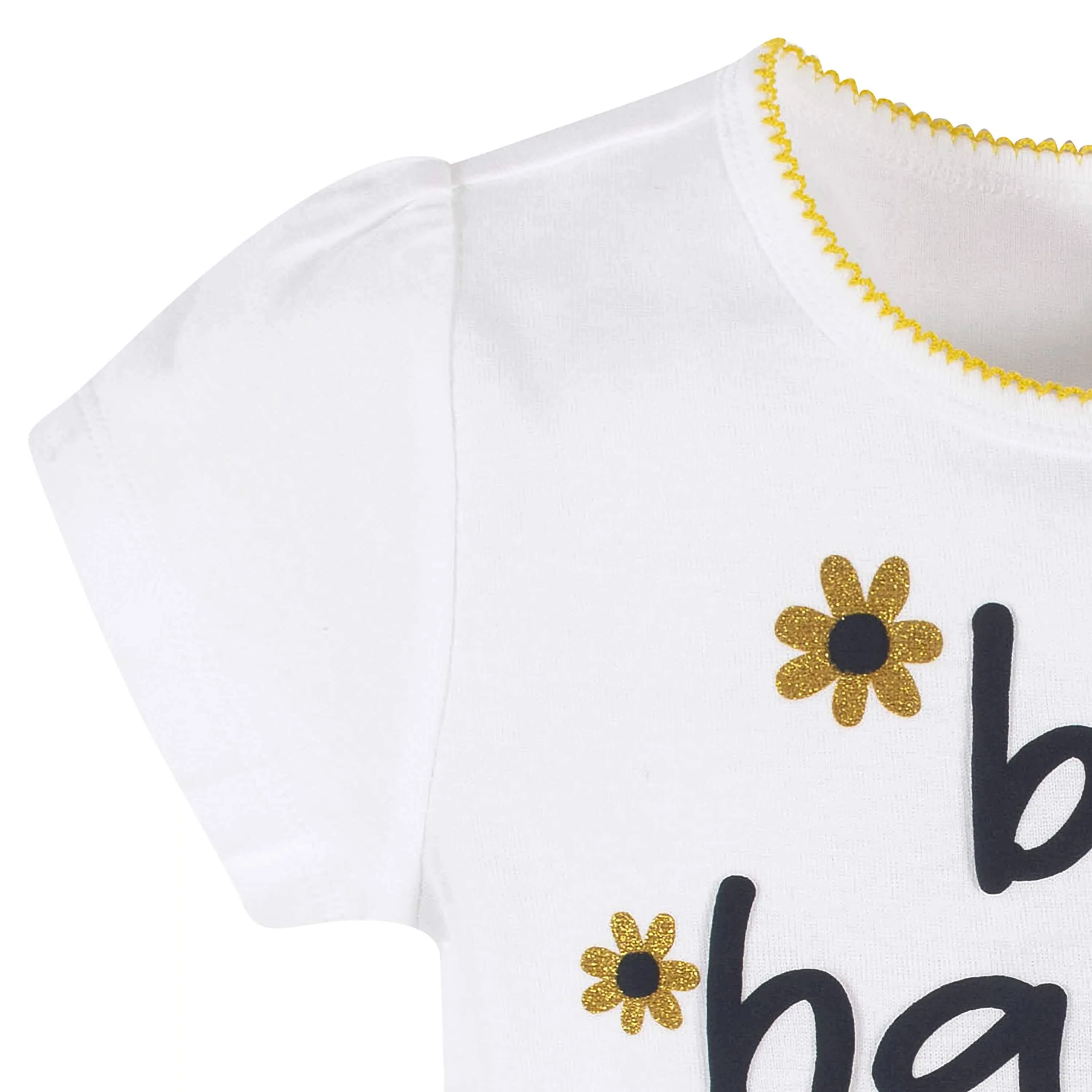 4-Piece Infant & Toddler Girls Bee Garden Tees, Skort & Pants Set