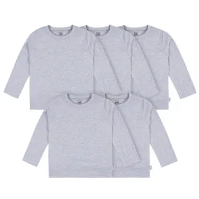 5-Pack Baby & Toddler Heather Gray Long Sleeve Tees