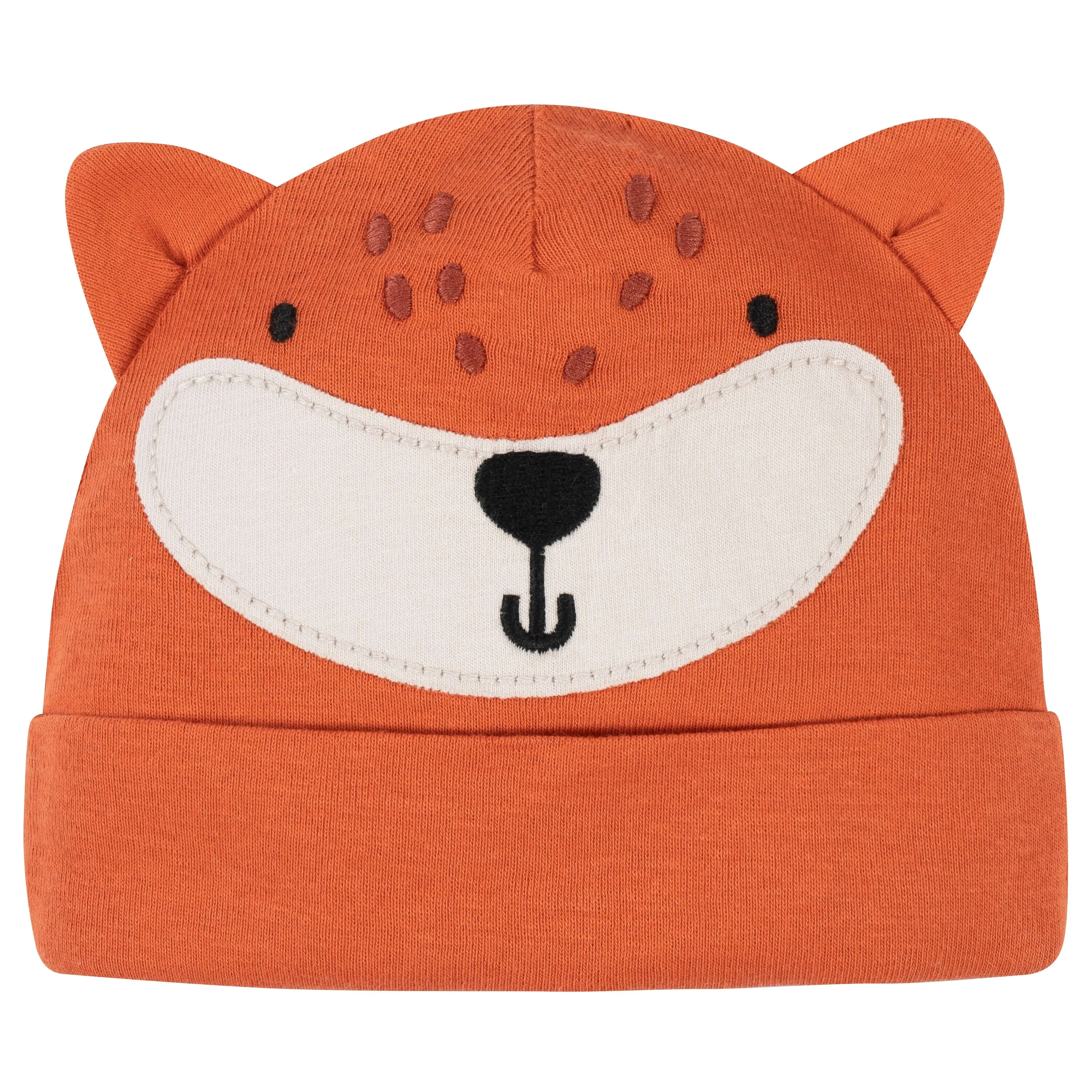 5-Pack Baby Boys Fox Caps