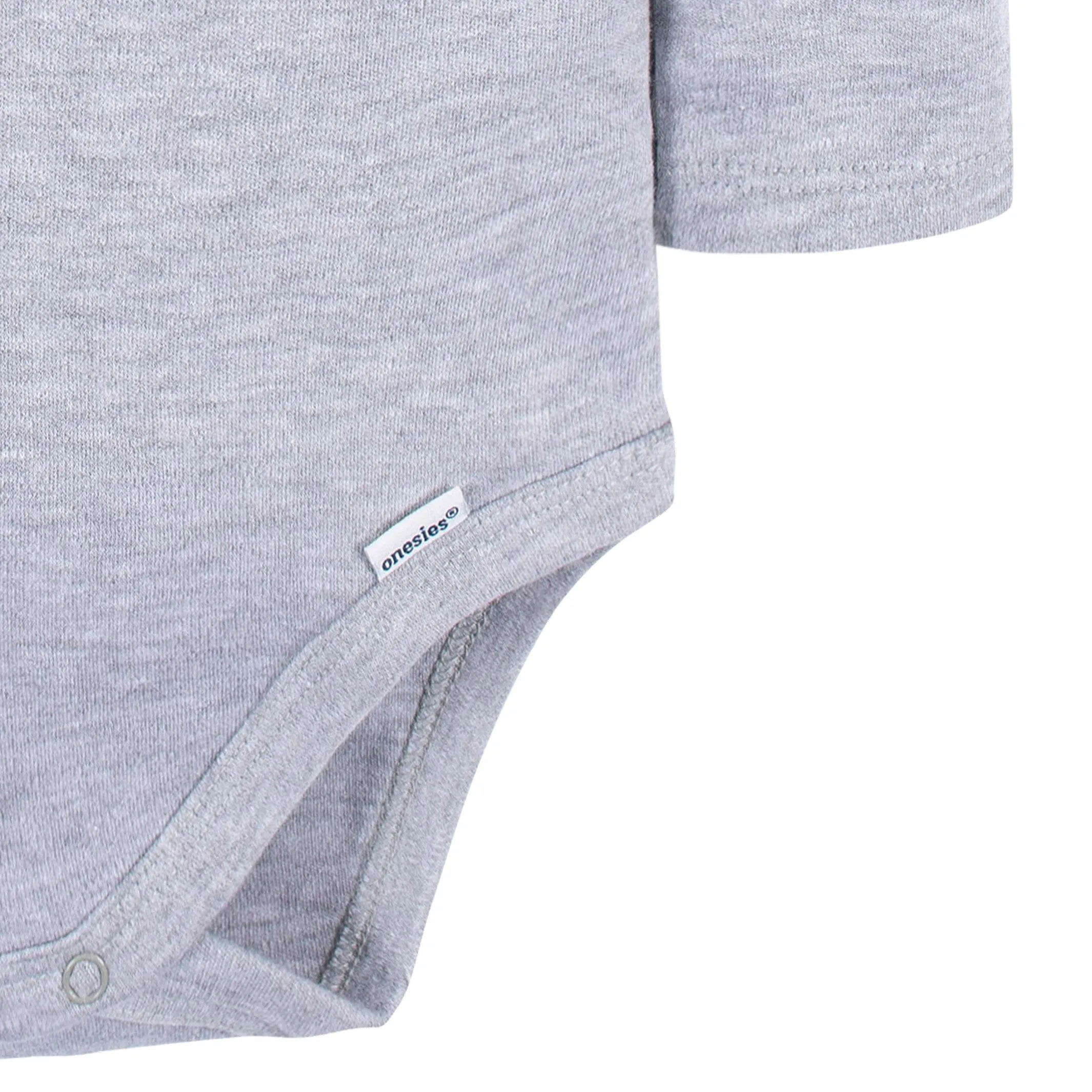 5-Pack Baby Heather Gray Premium Long Sleeve Onesies® Bodysuits