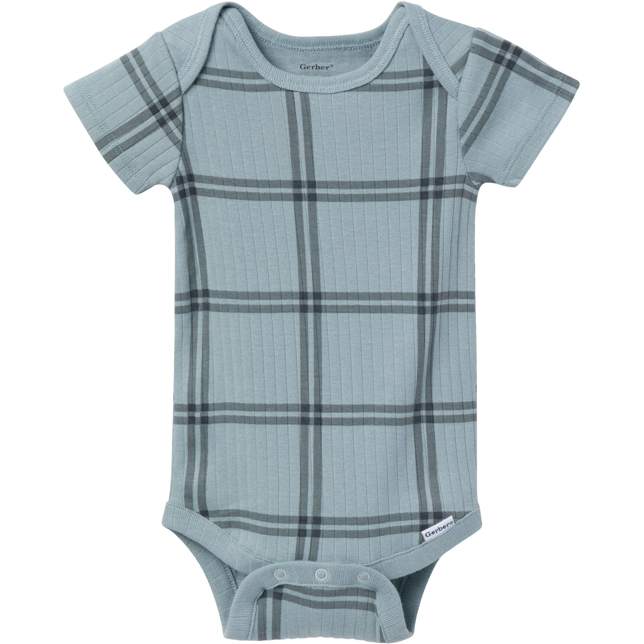 6-Pack Baby Boys Blue Plaid Onesies® Bodysuits