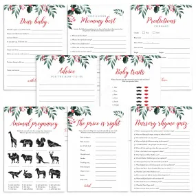 8 Winter Holly Baby Shower Games Printable