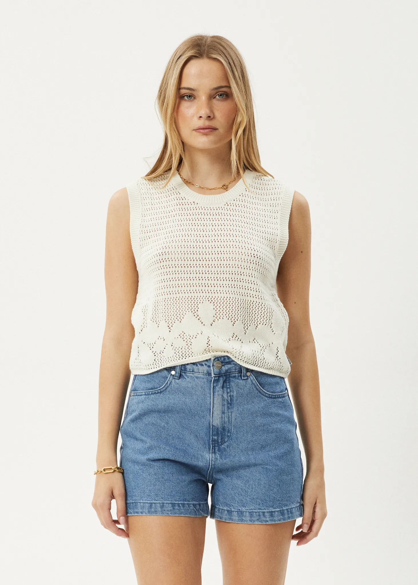 AFENDS Womens Saint - Knit Top - White