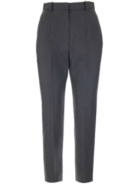 Alexander McQueen High Waist Slim-Leg Trousers