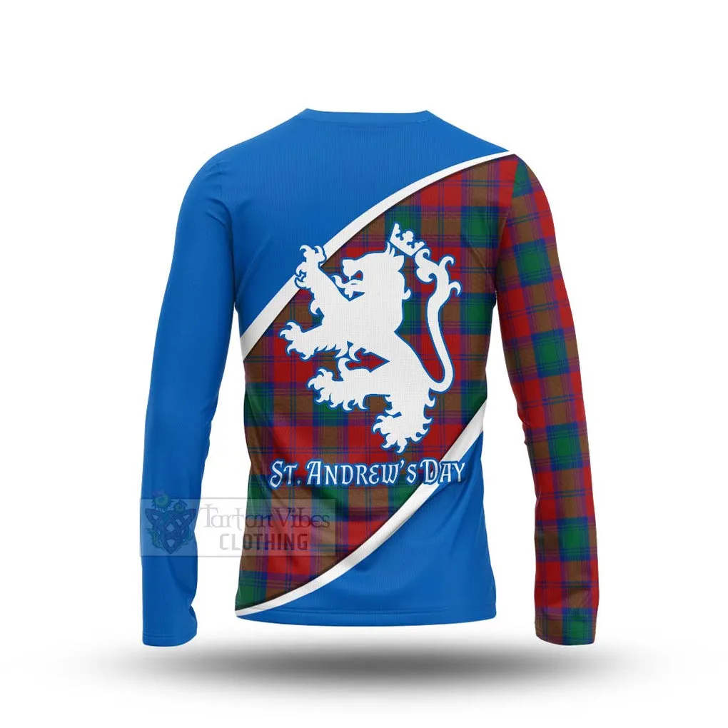 Auchinleck (Affleck) Family Crest Tartan Long Sleeve T-Shirt Celebrate Saint Andrew's Day in Style