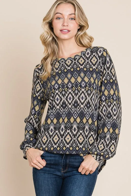 Aztec Knit Top