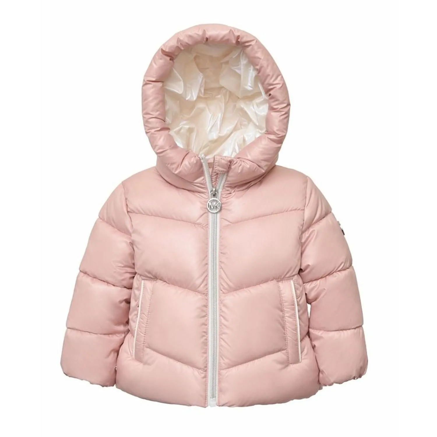 Baby Girls Metallic Lined Hood Puffer Jacket