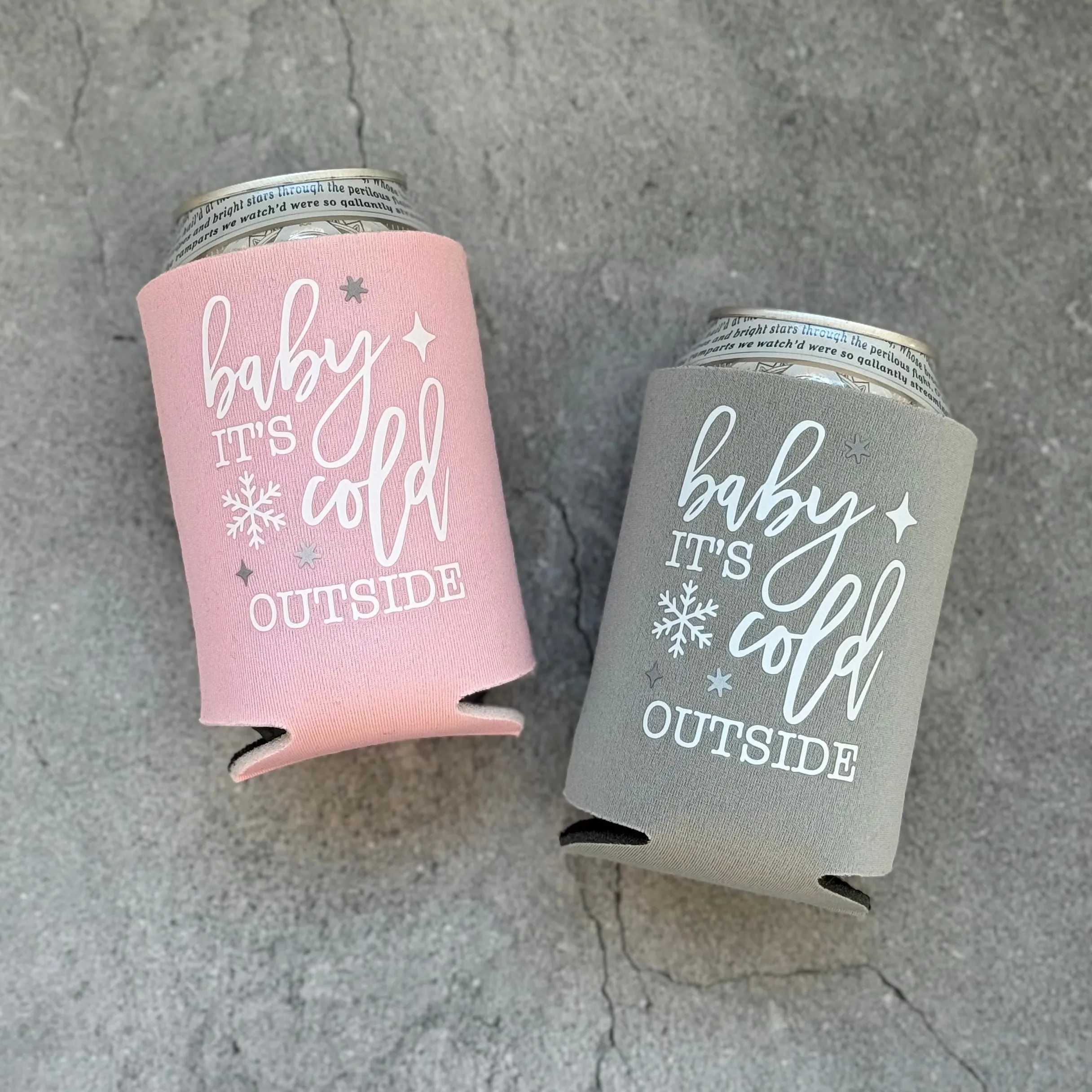 Baby It's Cold Outside Baby Shower Can Coolers Winter Christmas December January