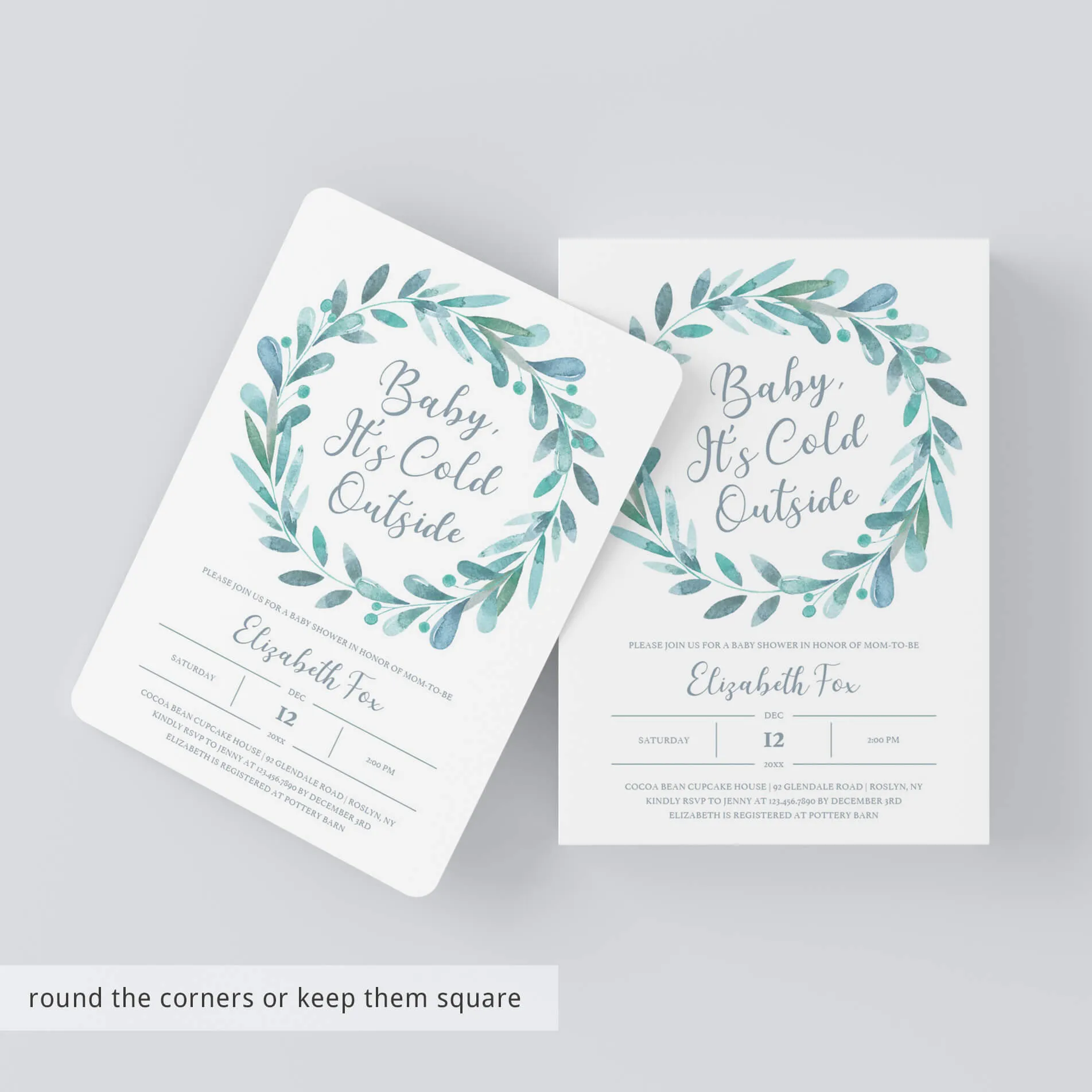 Baby It's Cold Outside Baby Shower Invitation Template