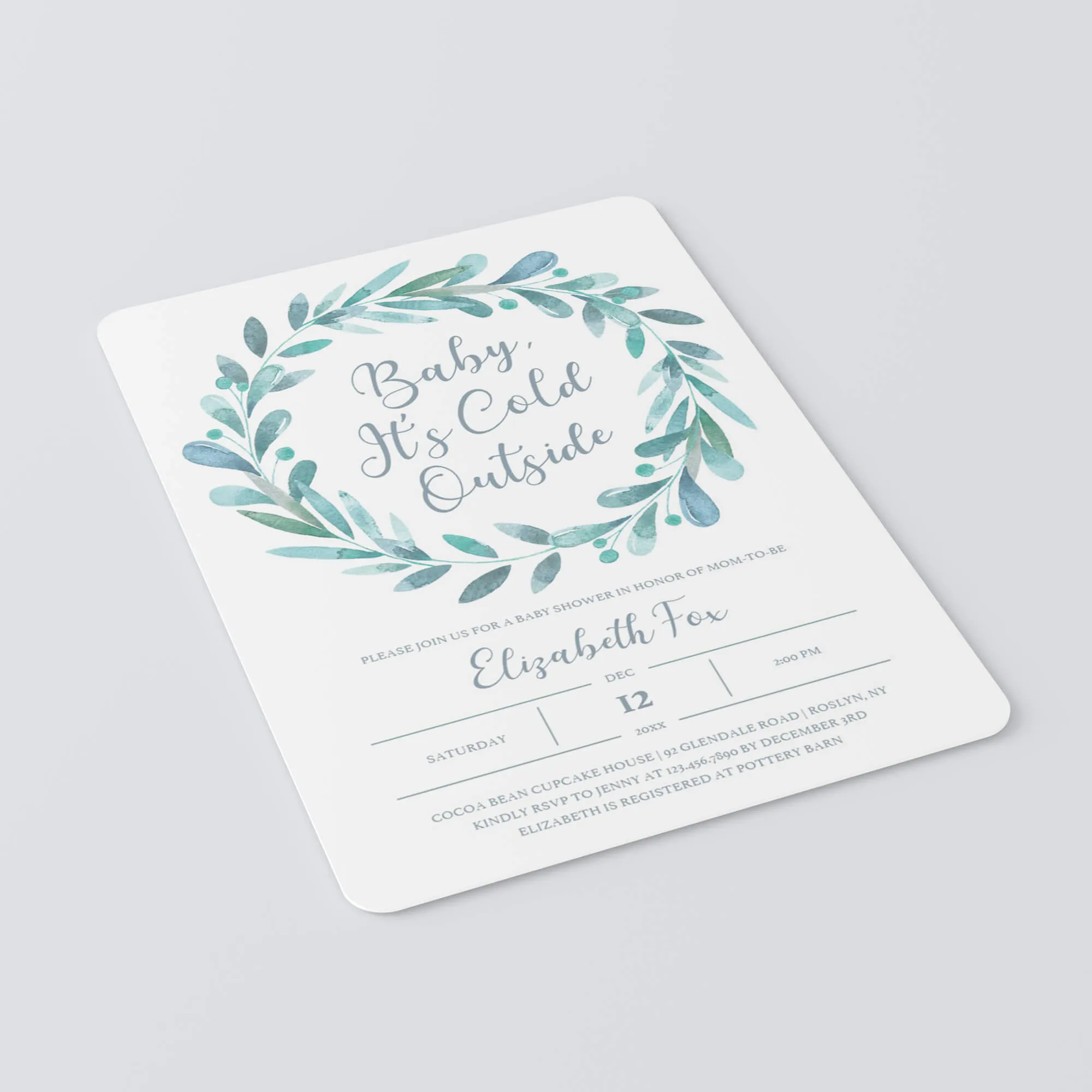 Baby It's Cold Outside Baby Shower Invitation Template