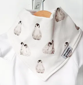 Baby Penguin Print Dribble Bib