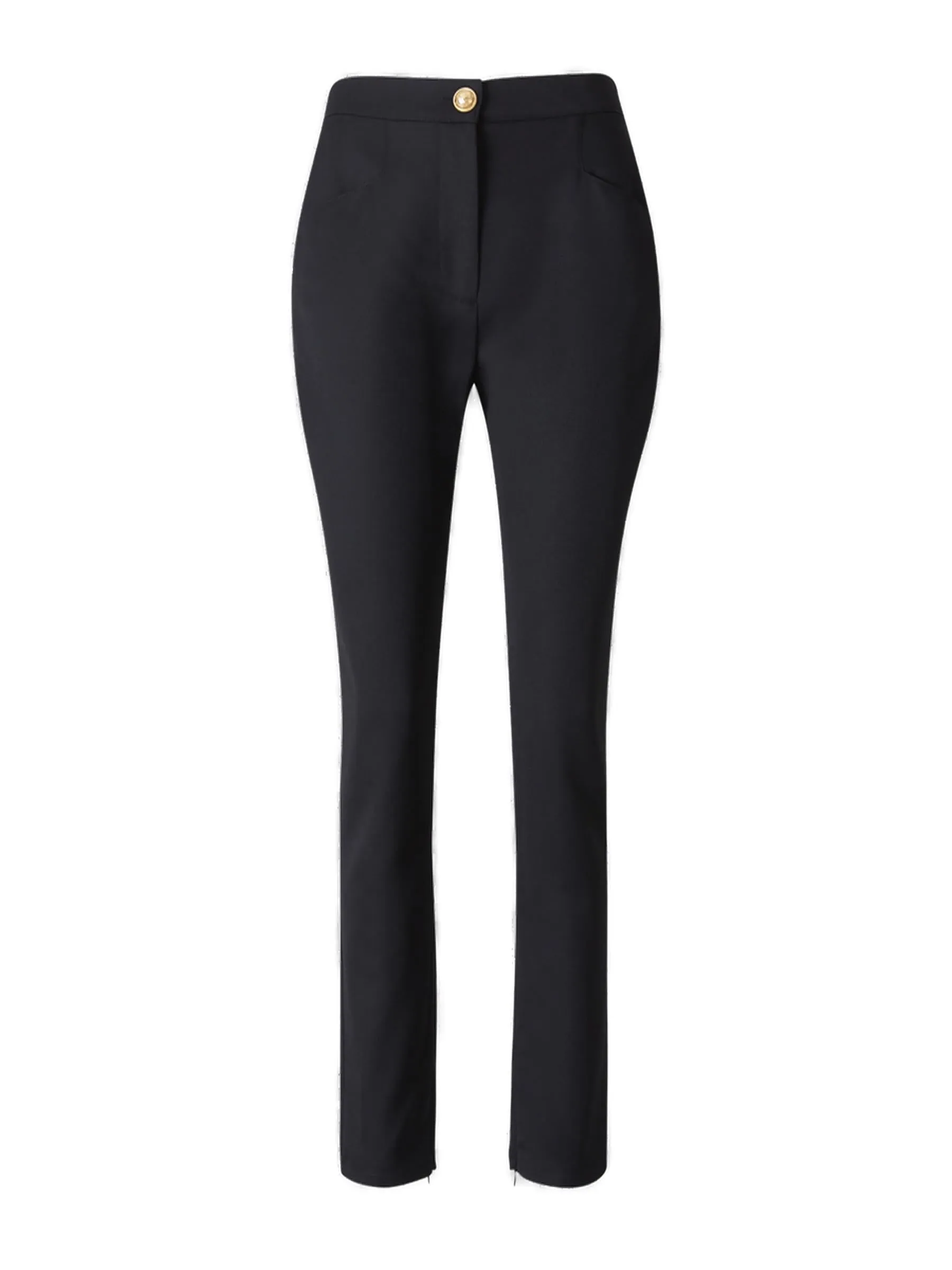 Balmain High Waist Slim Fit Trousers