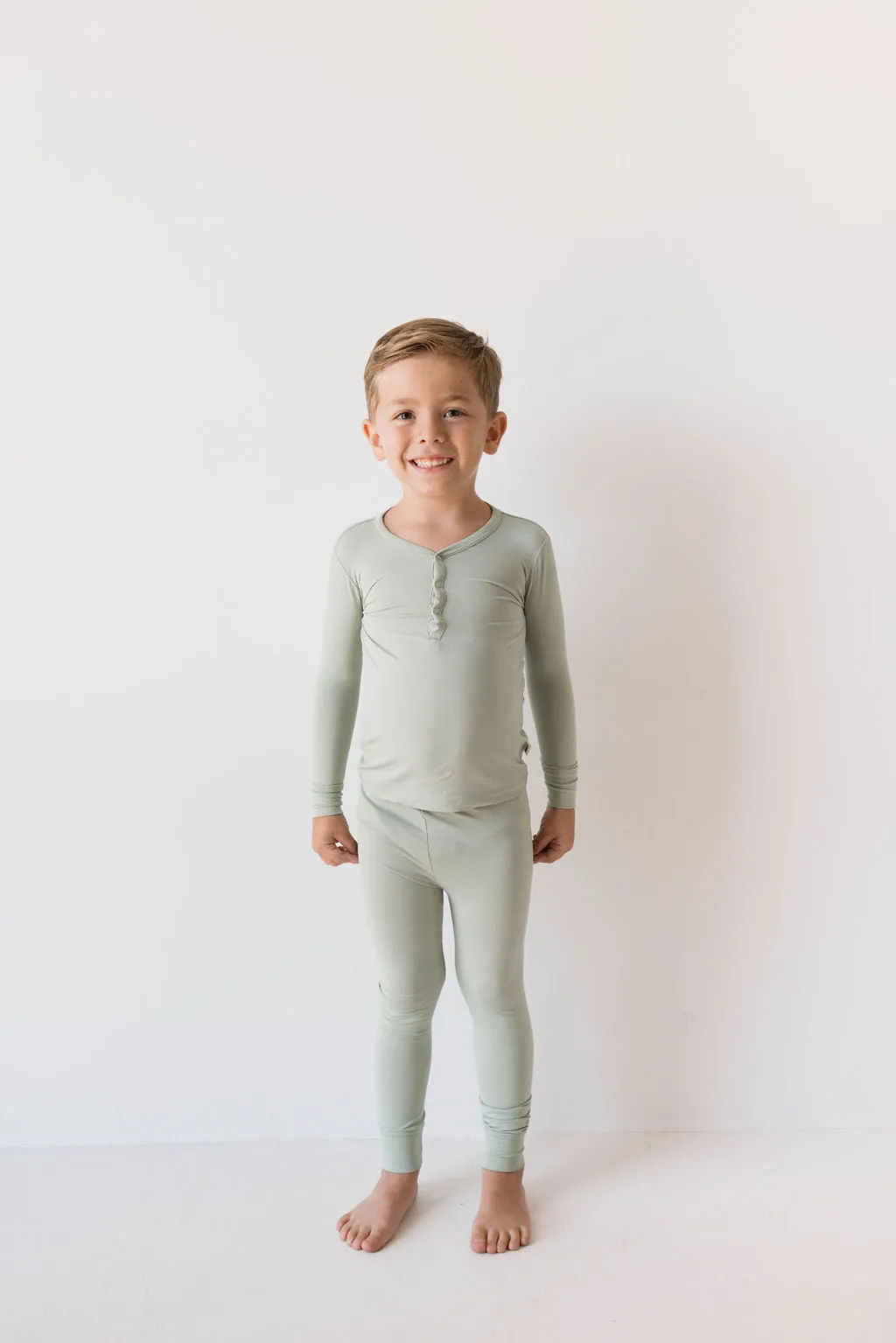 Bamboo Two Piece Pajamas | Pistachio | ff club