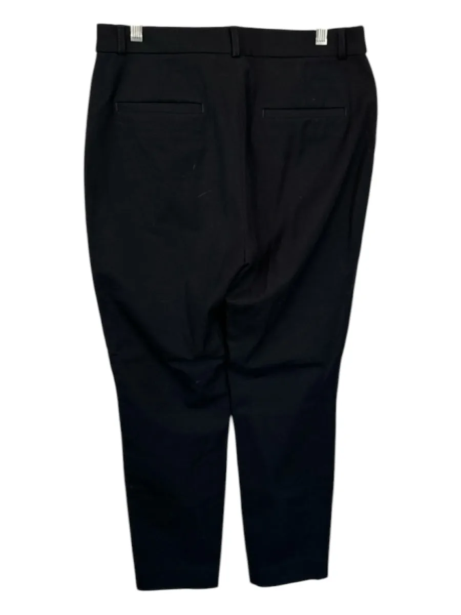 Banana Republic Size 10 Black Rayon Blend High Waist Trouser Pants