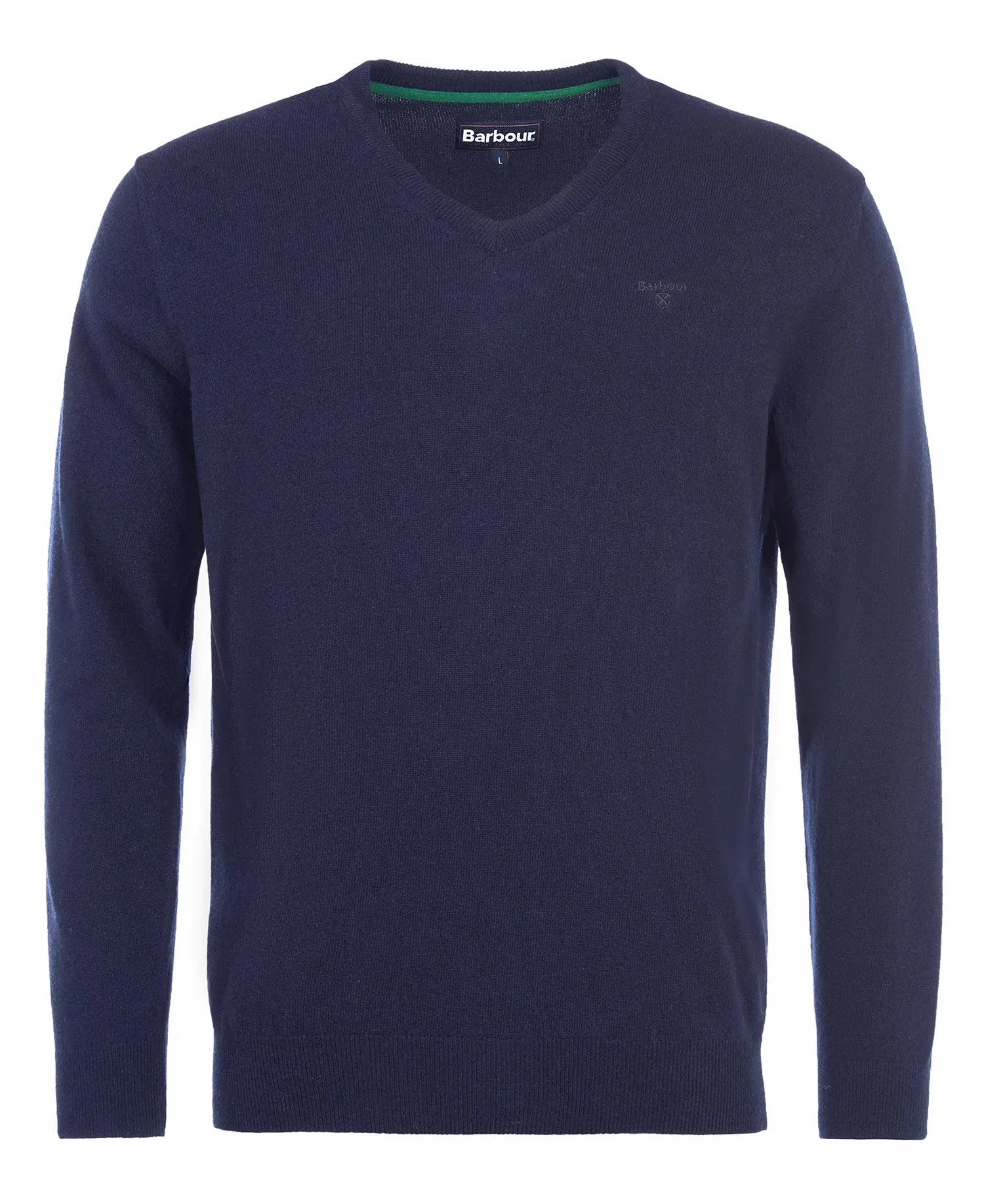 Barbour - Essential Lambs Wool V Neck, Navy