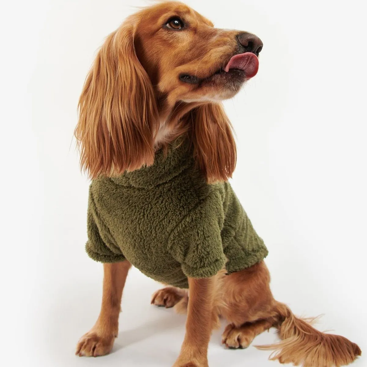 Barbour Teddy Dog Fleece in Olive