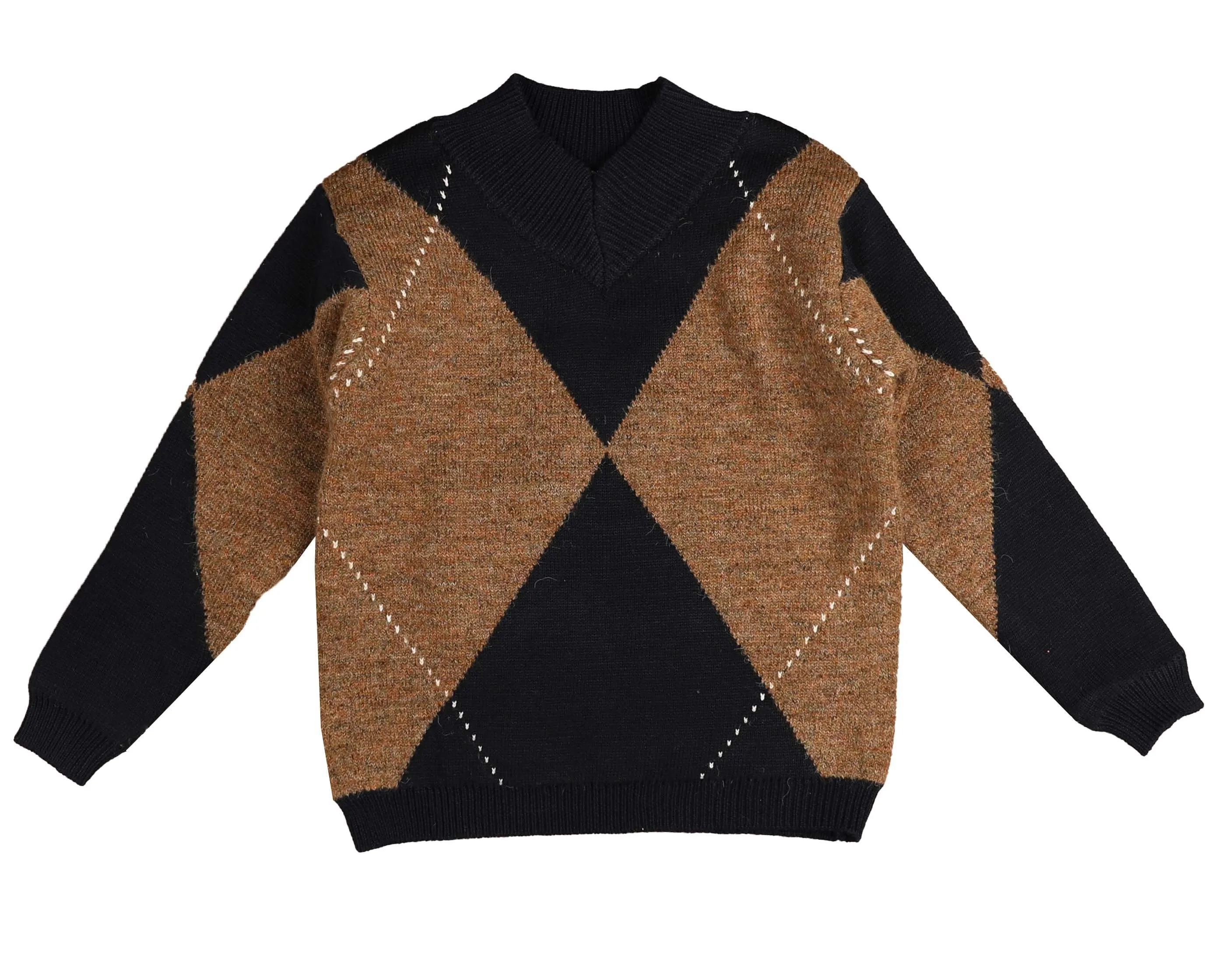 BELATI ARGYLE KNIT SWEATER