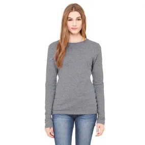 Bella   Canvas Women's Deep Heather Jersey Long-Sleeve T-Shirt