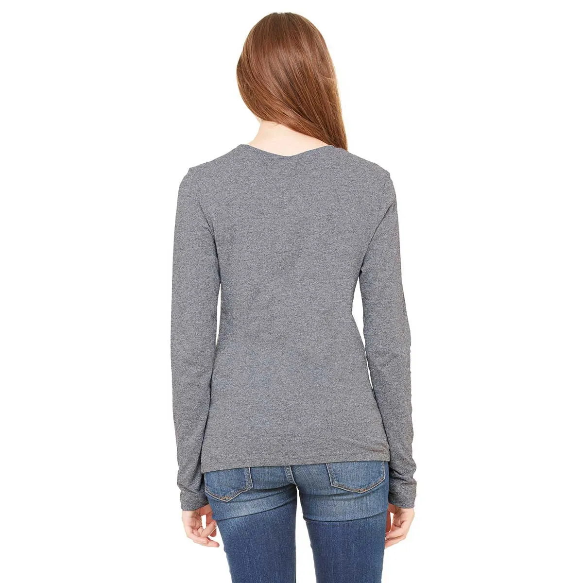 Bella   Canvas Women's Deep Heather Jersey Long-Sleeve T-Shirt