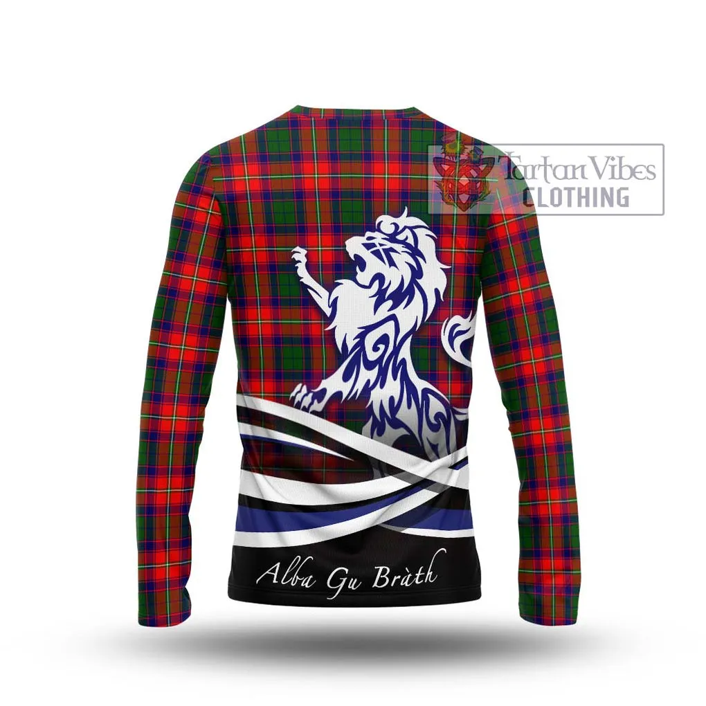 Belshes Tartan Long Sleeve T-Shirt with Alba Gu Brath Regal Lion Emblem