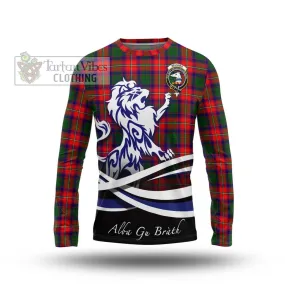 Belshes Tartan Long Sleeve T-Shirt with Alba Gu Brath Regal Lion Emblem