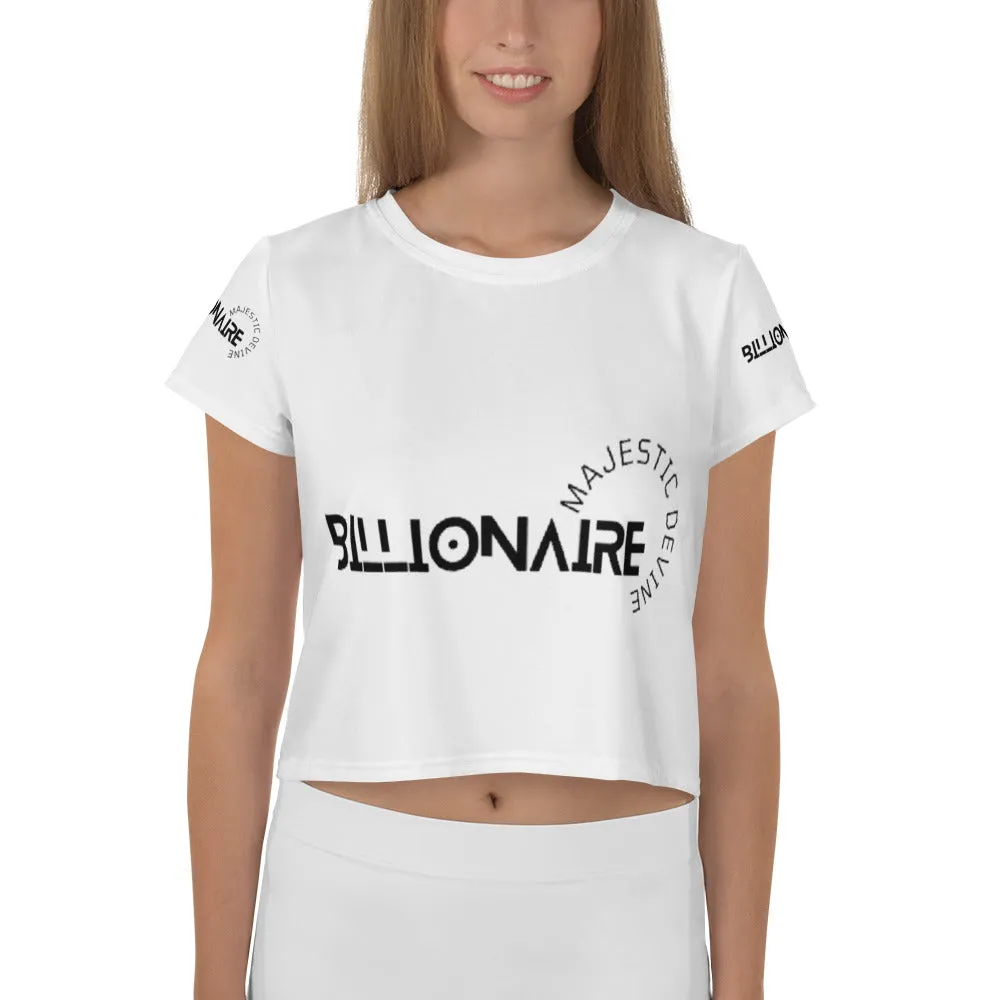 Billionaire women's-All-Over Print Crop Tee