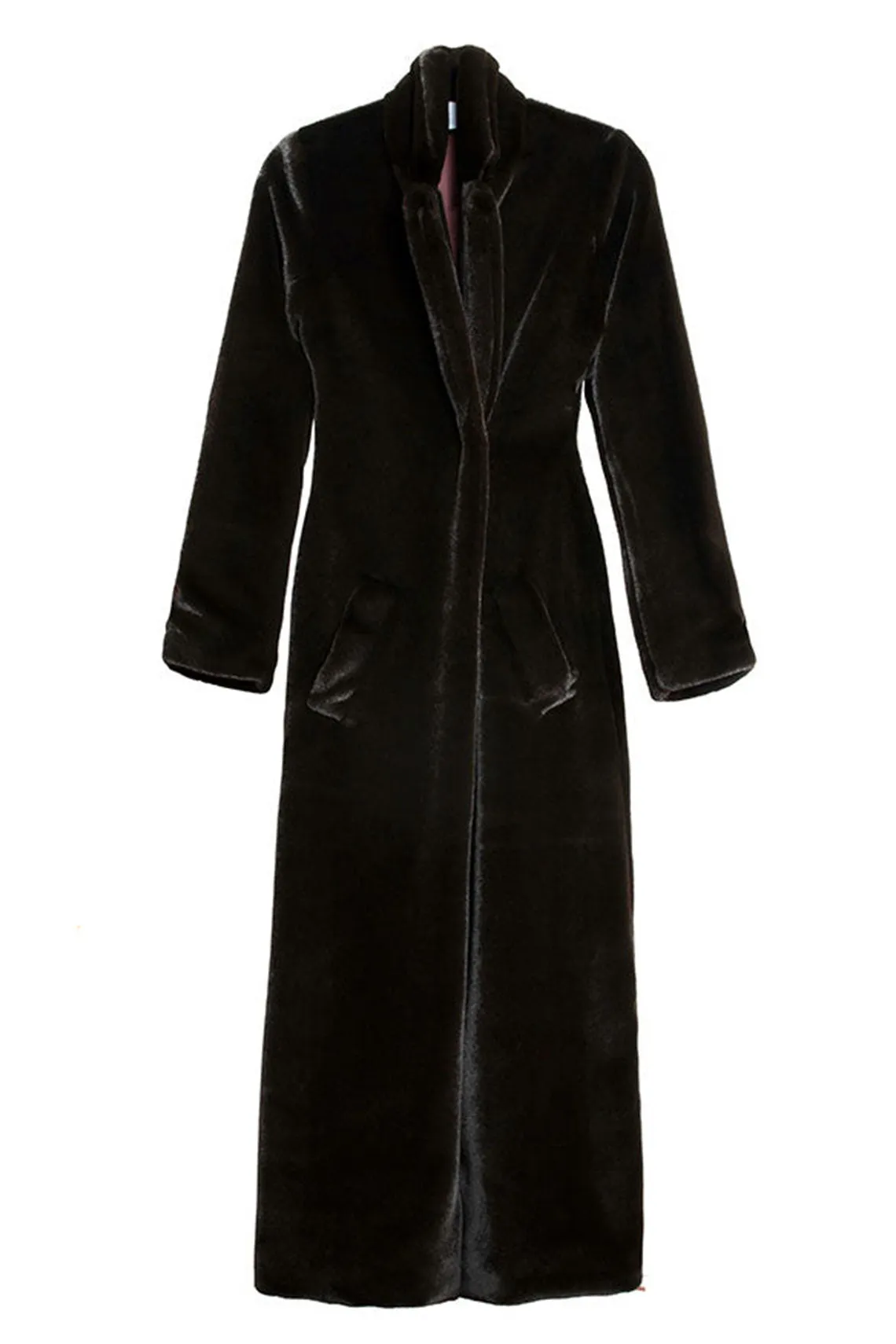 Black Faux Augustine Coat