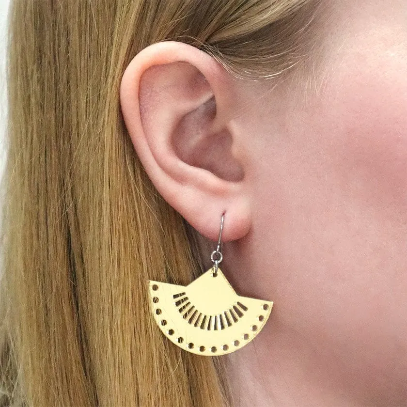 Boho Fan Essential Drop Earrings - Gold