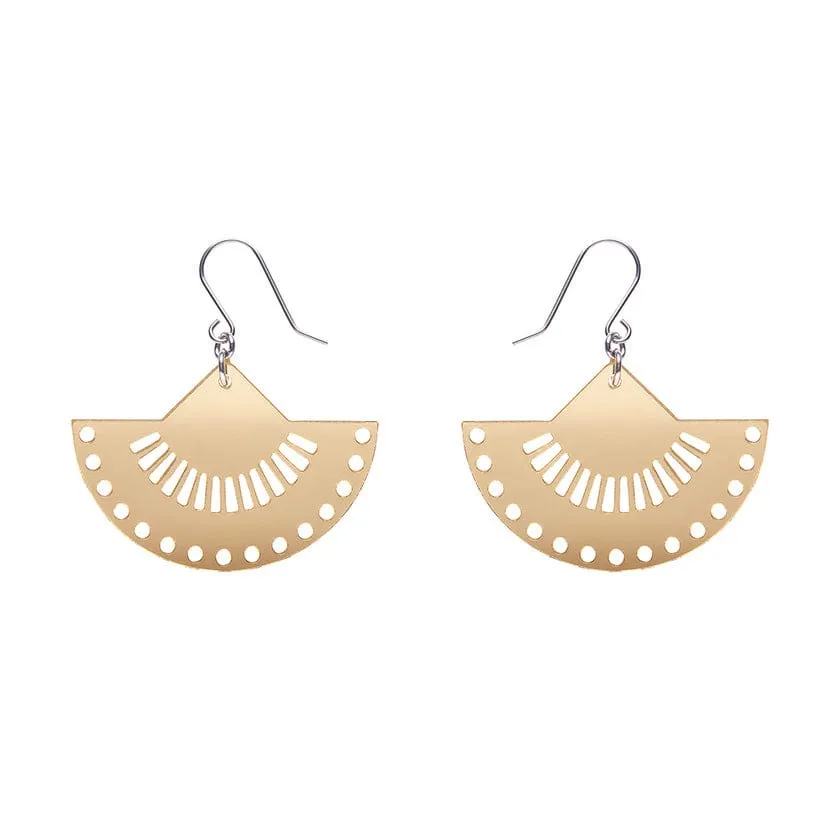 Boho Fan Essential Drop Earrings - Gold