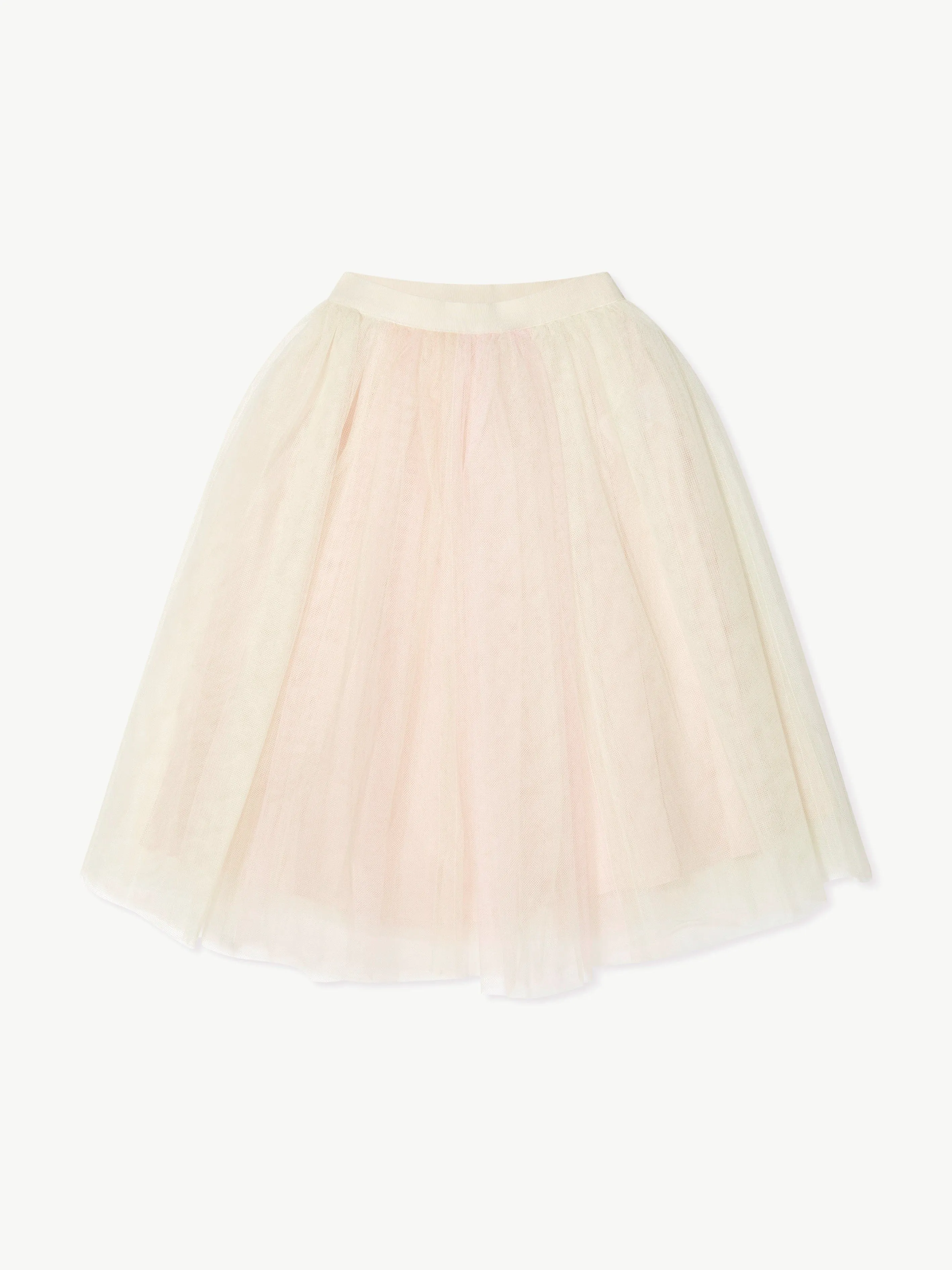 Bonpoint Girls Tulle Panice Maxi Skirt in Pink