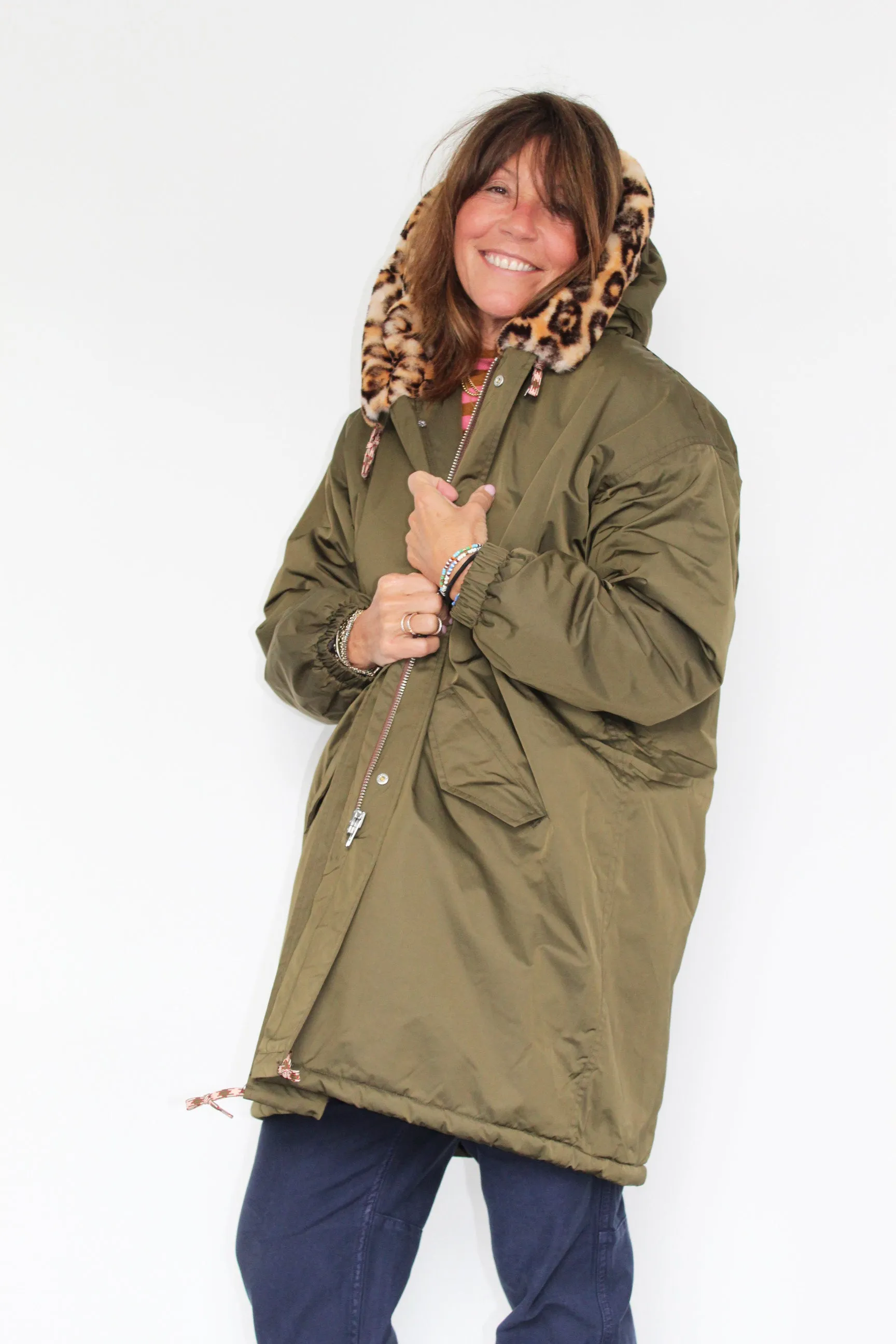 BR Laos Parka Coat in Olive