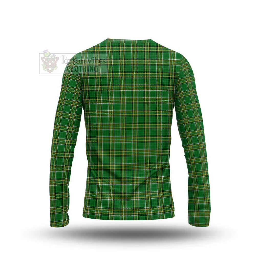 Bracken Irish Clan Tartan Long Sleeve T-Shirt with Coat of Arms