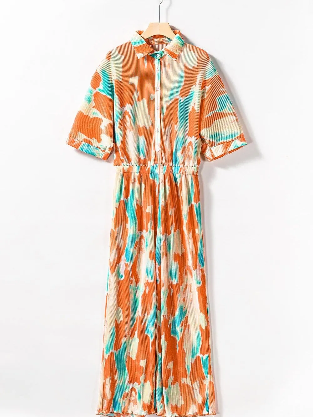 Casual Multicolor Printed Button Shirt Dress