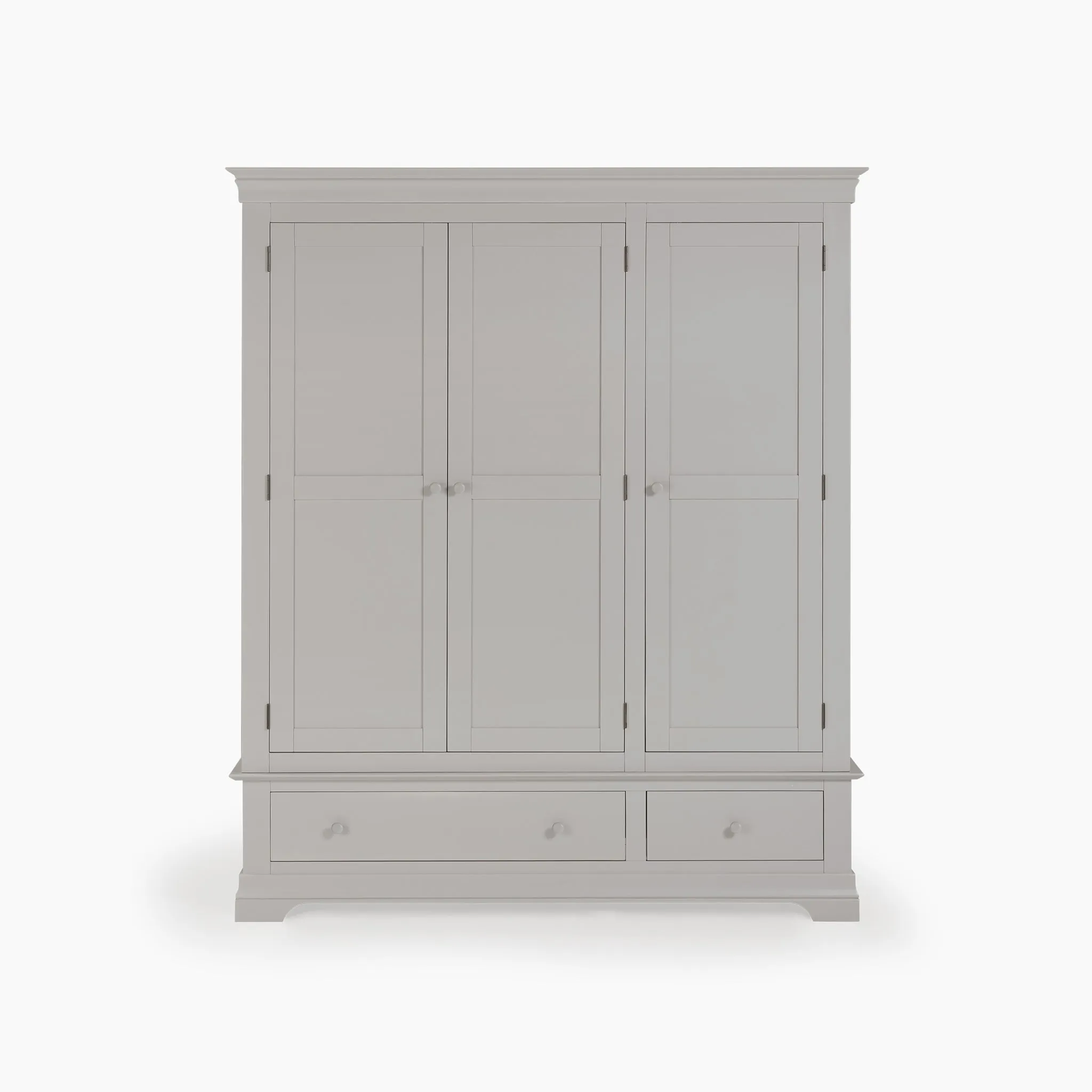 Chalbury Triple Wardrobe in Pebble Grey