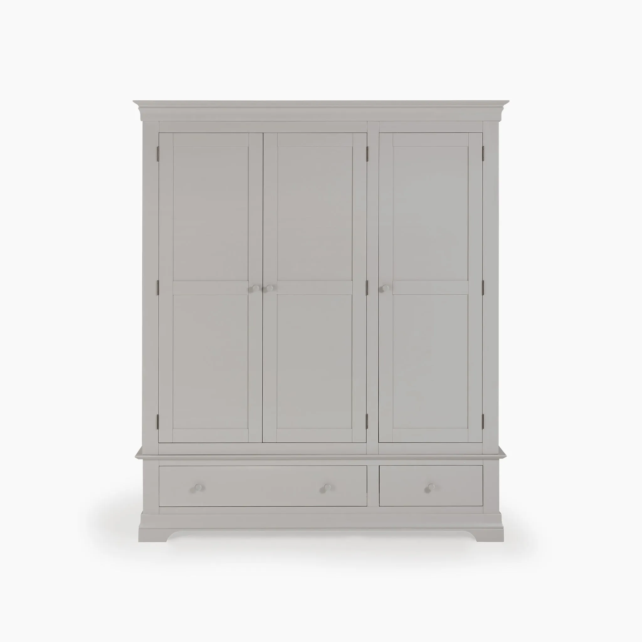 Chalbury Triple Wardrobe in Pebble Grey