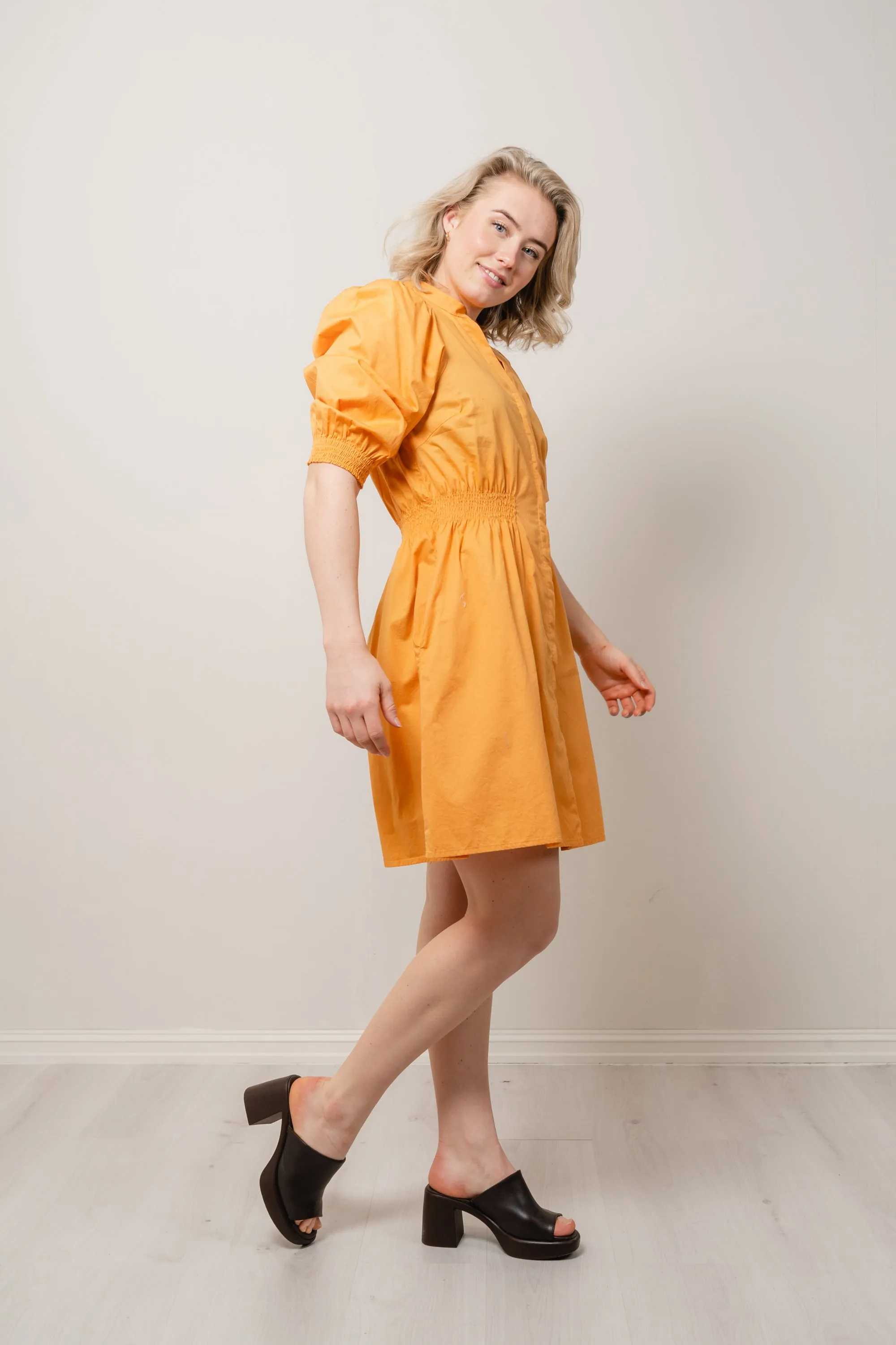 Chanet Petronia 3/4 Shirt Dress  - Apricot Tan