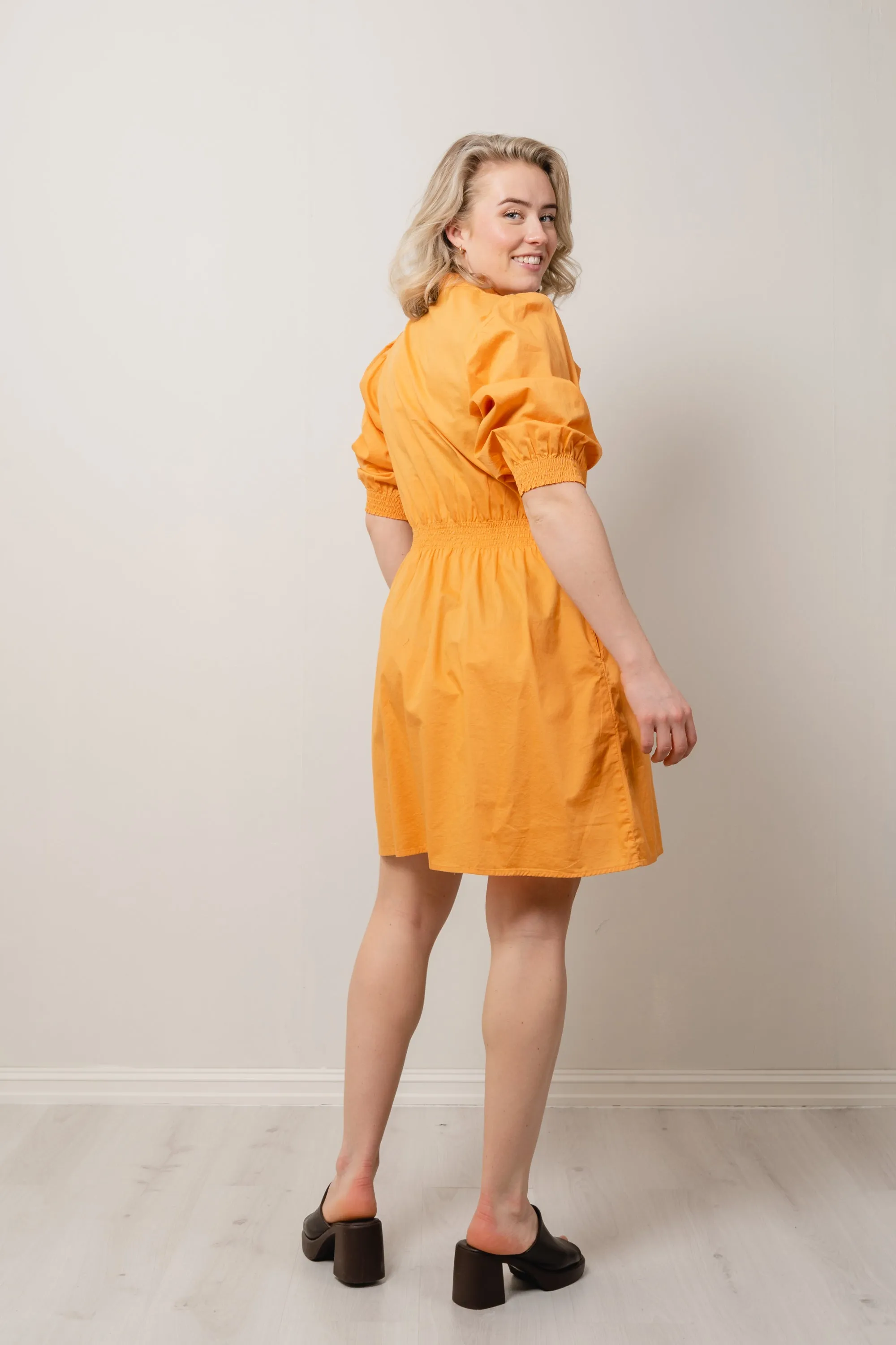 Chanet Petronia 3/4 Shirt Dress  - Apricot Tan