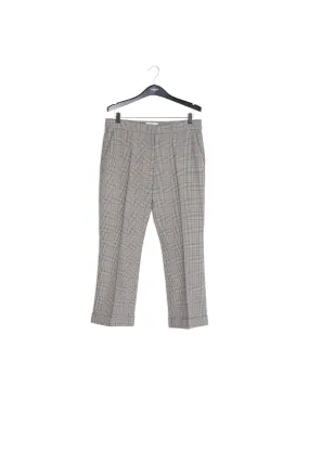 Checked flared pants