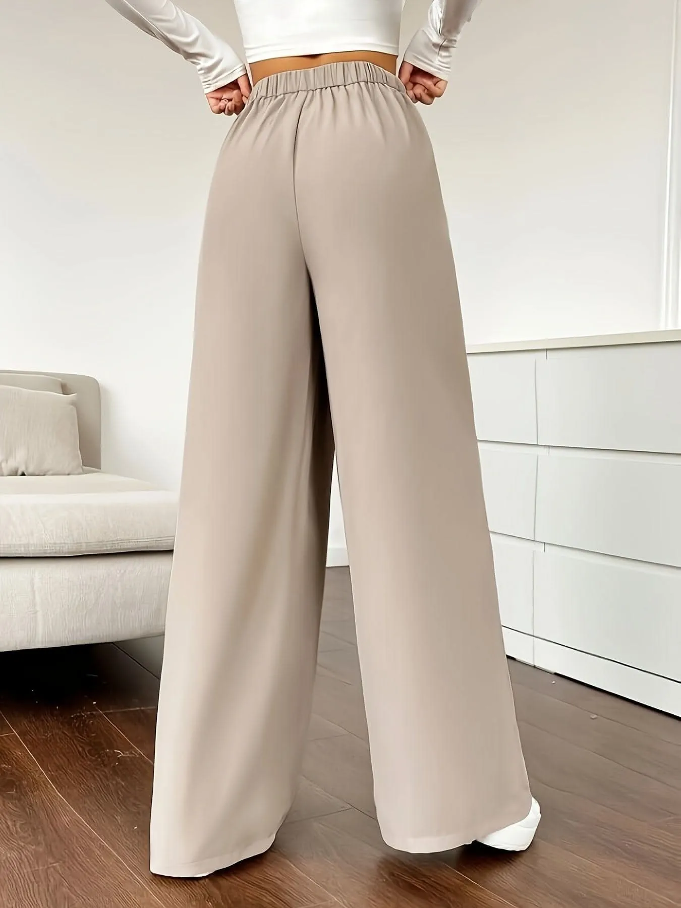 Chic High Waist Wide Leg Pants  SpringSummer Essential