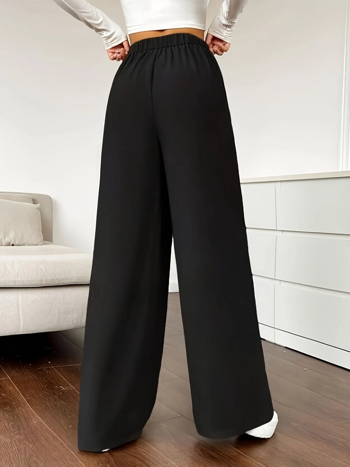 Chic High Waist Wide Leg Pants  SpringSummer Essential