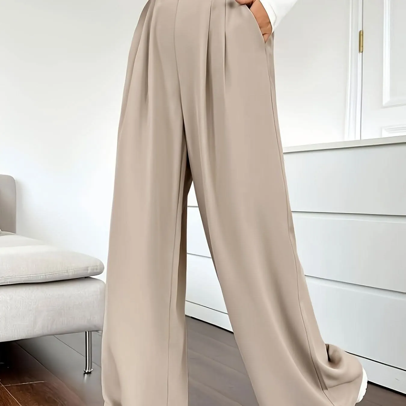 Chic High Waist Wide Leg Pants  SpringSummer Essential